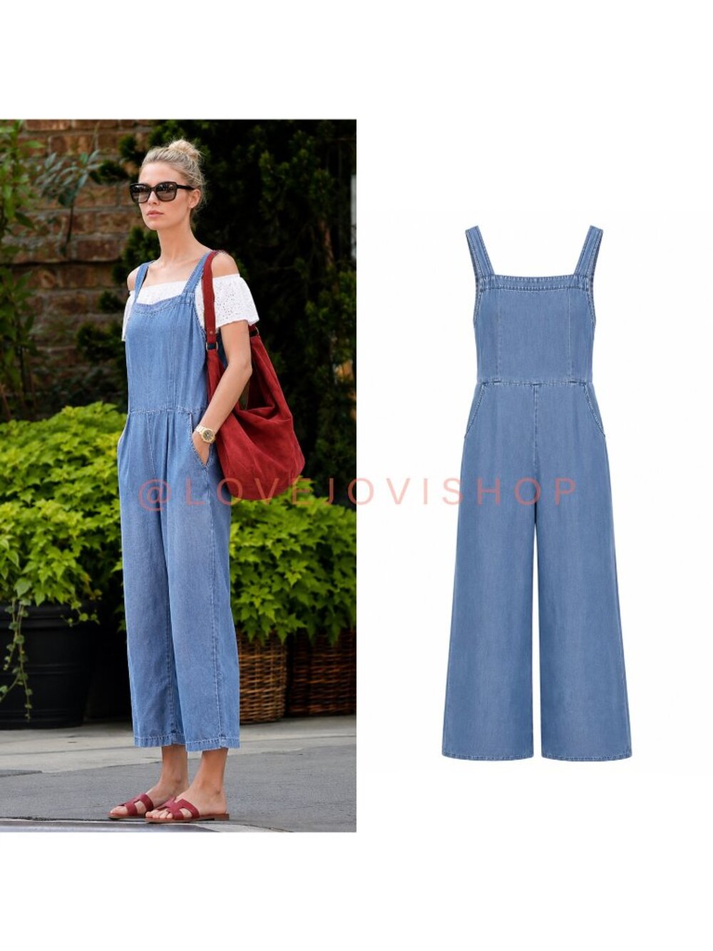 Madewell Chambray Wide Leg Overalls Jumpsuit | Linen Cotton Ankle Crop | Size 8